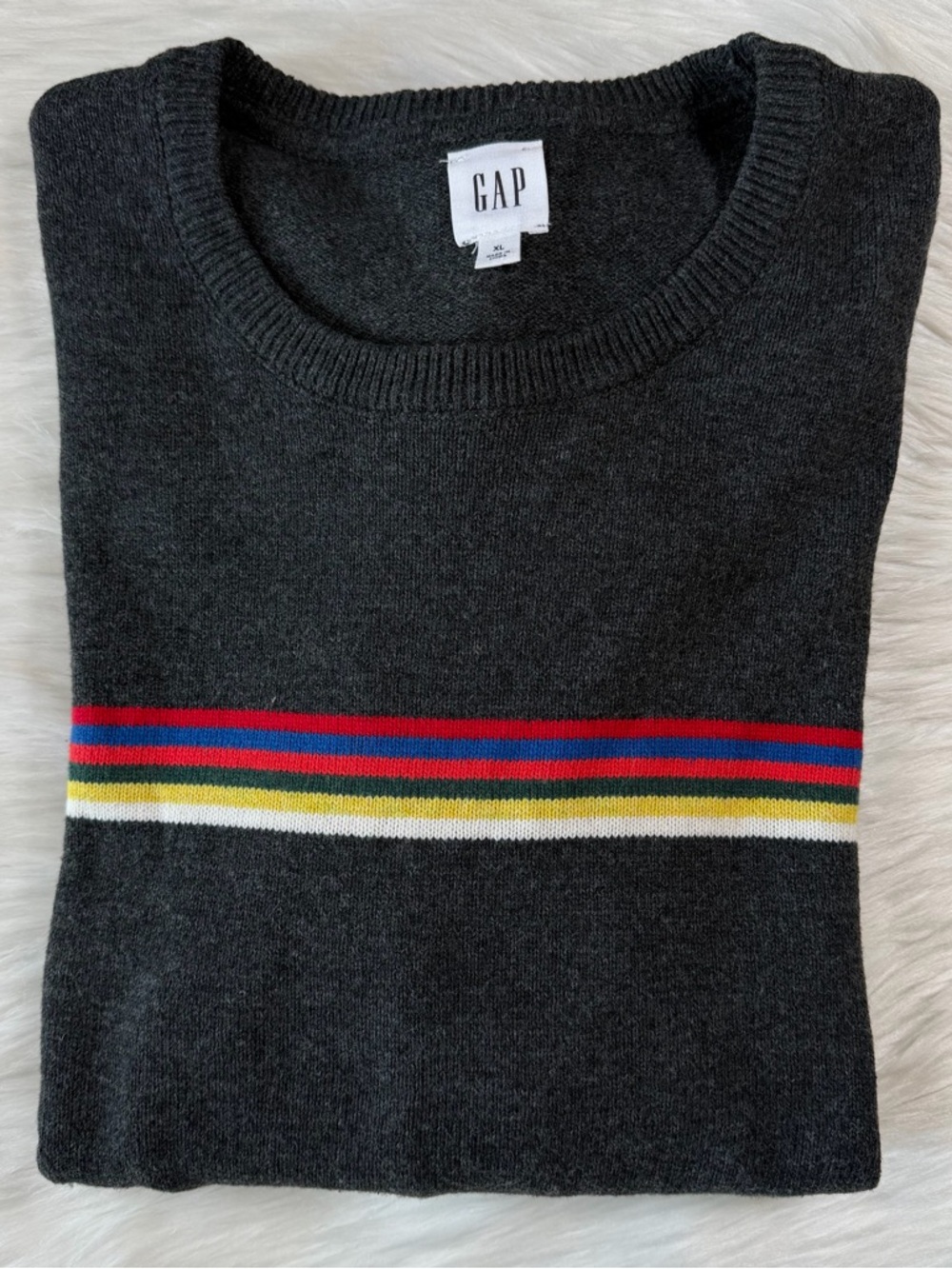 GAP Merino Wool Cotton Ski Striped Sweater
